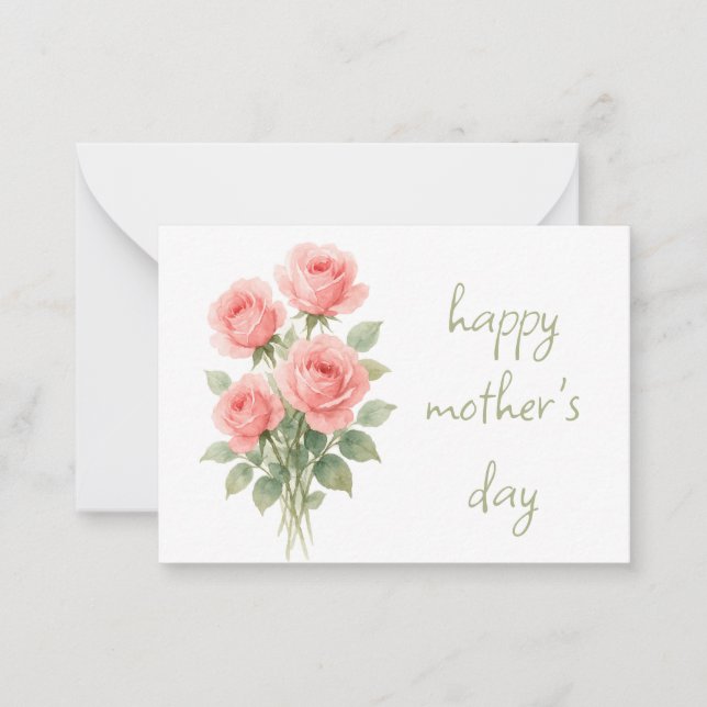 Carte De Correspondance Fête des Mères florale  (Devant)