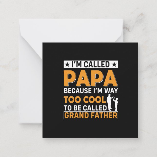 Carte De Correspondance Fête des pères Je M'Appelle Papa (Devant)