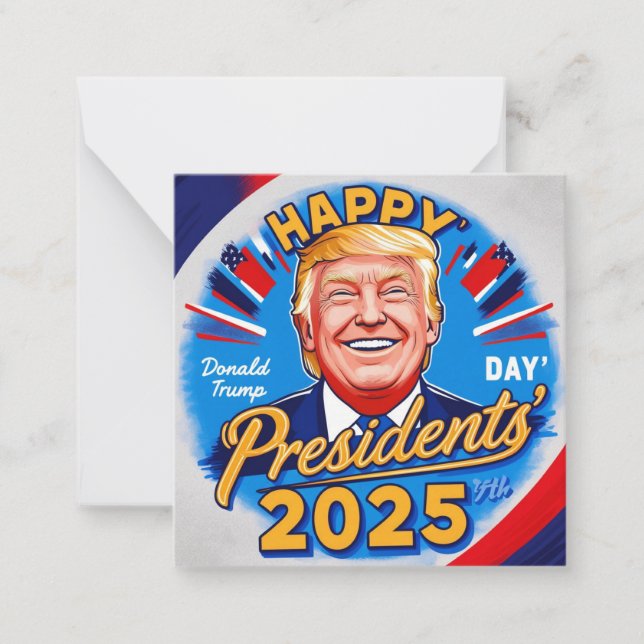 Carte De Correspondance fête des présidents heureux 2025 (Devant)