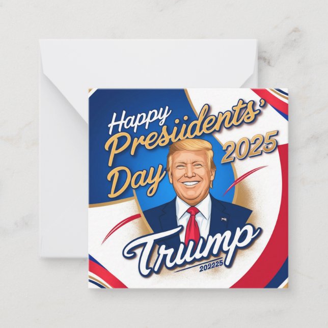 Carte De Correspondance fête des présidents heureux 2025 (Devant)
