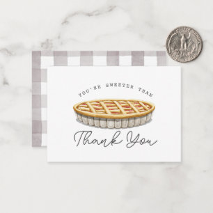 Carte De Correspondance Fête prénatale Remerciements Plus sucré que la tar