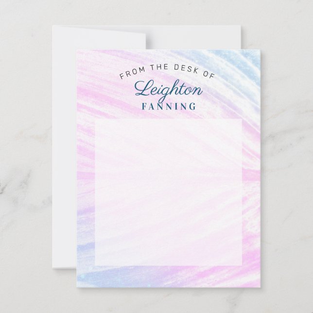 Carte De Correspondance Feuille tropicale peinte (Devant)