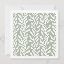 Feuilles Botaniques Élégantes Vert Sauge Minimalis