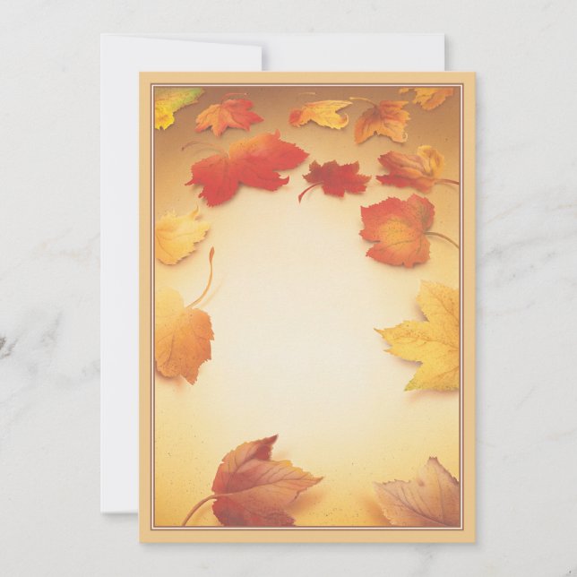 Carte De Correspondance Feuilles d'automne © (Devant)