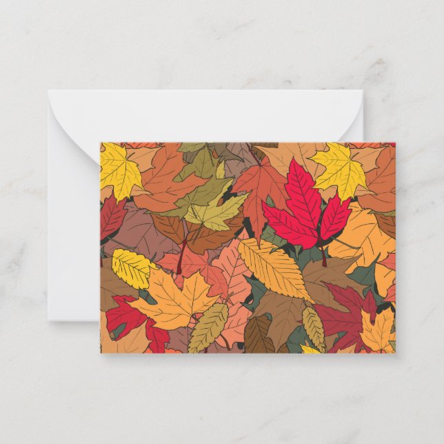 Carte De Correspondance Feuilles d'automne colorées (Devant)