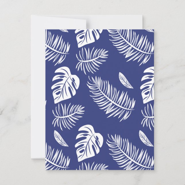 Carte De Correspondance Feuilles tropicaux 15 (Devant)