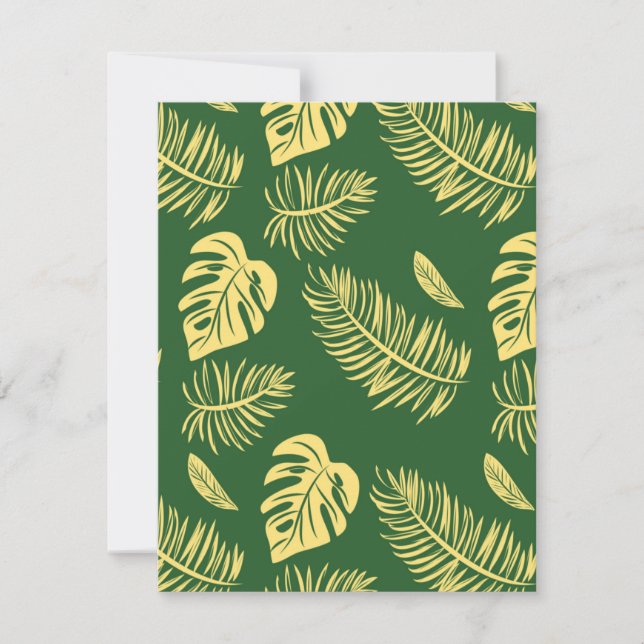 Carte De Correspondance Feuilles tropicaux 19 (Devant)