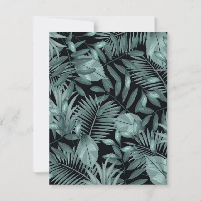 Carte De Correspondance Feuilles tropicaux 4 (Devant)
