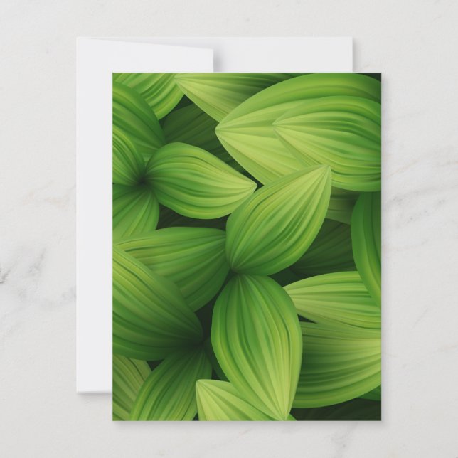 Carte De Correspondance Feuilles tropicaux 9 (Devant)