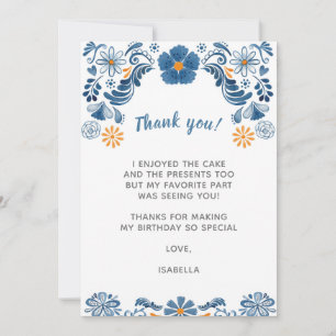 Carte De Correspondance Fiesta Thank You Cartes, Floral Merci Notes