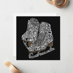 Carte De Correspondance Figure Patinage Word Art Patinage sur glace