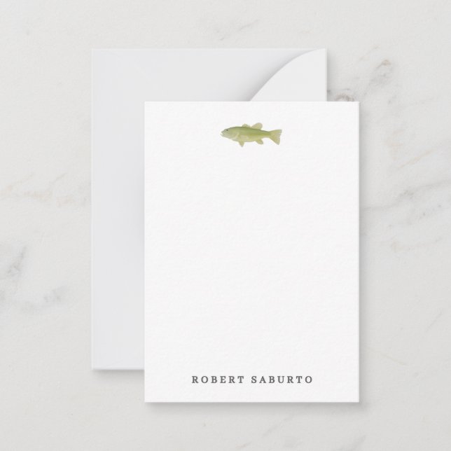 Carte De Correspondance Fish Flat Note Card (Devant)