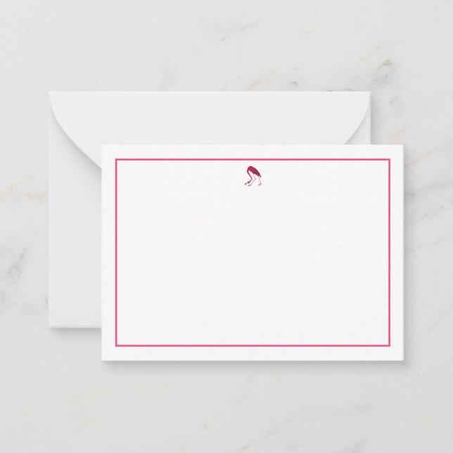 Carte De Correspondance Flamant rose classique (Devant)