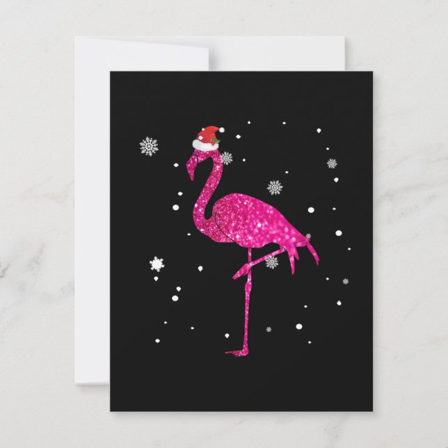 Carte De Correspondance Flamingo de Noël Essentiel (Devant)