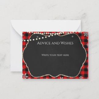 Carte De Correspondance Flannel Christmas Note Card
