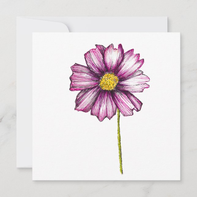 Carte De Correspondance Fleur Cosmos (Devant)