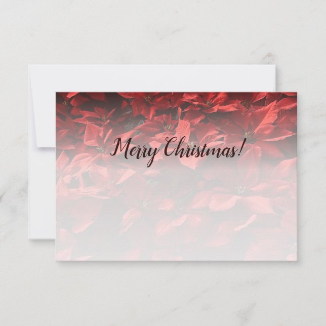 Carte De Correspondance Fleur de Noël Photo personnalisée Félicitations (Devant)