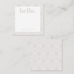 Carte De Correspondance Fleur Rétro Personnalisée