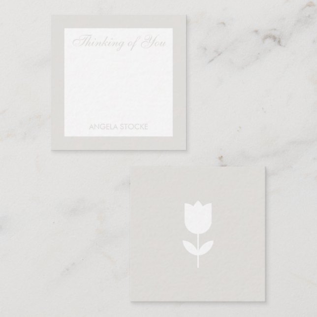 Carte De Correspondance Fleur Rétro Personnalisée (Devant / Derrière)