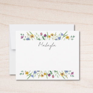 Carte De Correspondance Fleur sauvage personnalisé