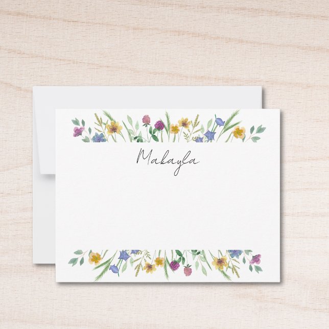 Carte De Correspondance Fleur sauvage personnalisé (Créateur téléchargé)