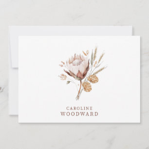 Carte De Correspondance Fleur sauvage rustique Boho