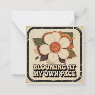 Carte De Correspondance Fleurir à mon propre rythme