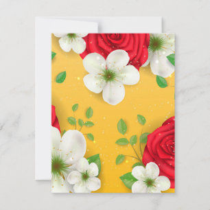 Carte De Correspondance Fleurs aquarelles 13