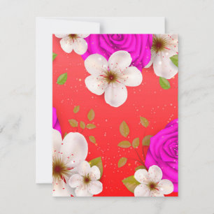 Carte De Correspondance Fleurs aquarelles 14