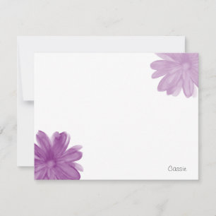 Carte De Correspondance Fleurs d'aquarelle de prune