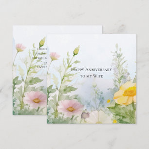 Carte De Correspondance Fleurs de printemps de l'anniversaire de la femme