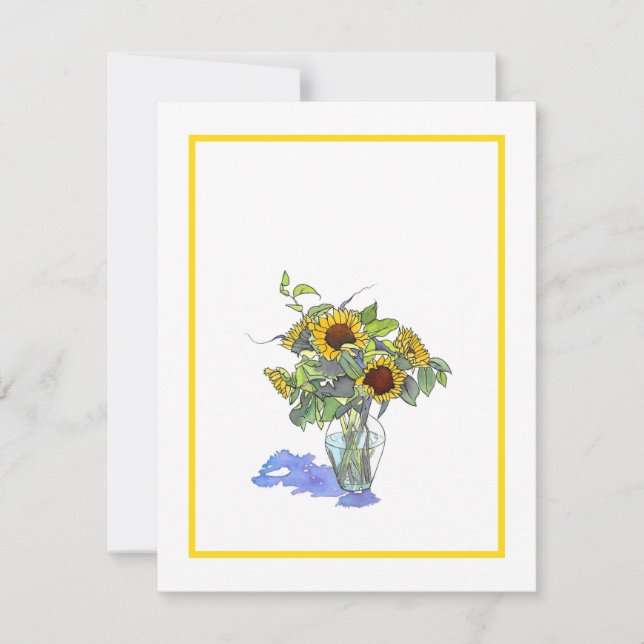 Carte De Correspondance Fleurs de soleil (Devant)