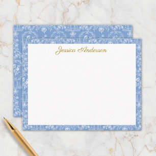 Carte De Correspondance Fleurs Rococo Vintage Nom Personnalisé Floral