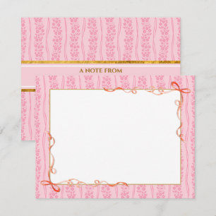 Carte De Correspondance Fleurs roses Bloc-notes de papeterie personnali