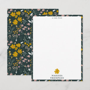 Carte De Correspondance Fleurs sauvages bohémiens de la moutarde