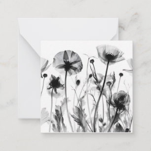 Carte De Correspondance Fleurs sauvages de rayons X noirs et blancs
