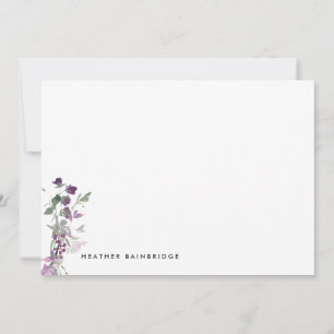 Carte De Correspondance Fleurs sauvages Lilac Personnalisées