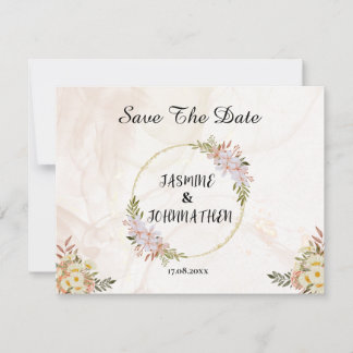 Carte De Correspondance Floral Eau couleur rouge et blanc fleurs Mariage