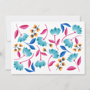 Carte de correspondance florale peinte moderne ble