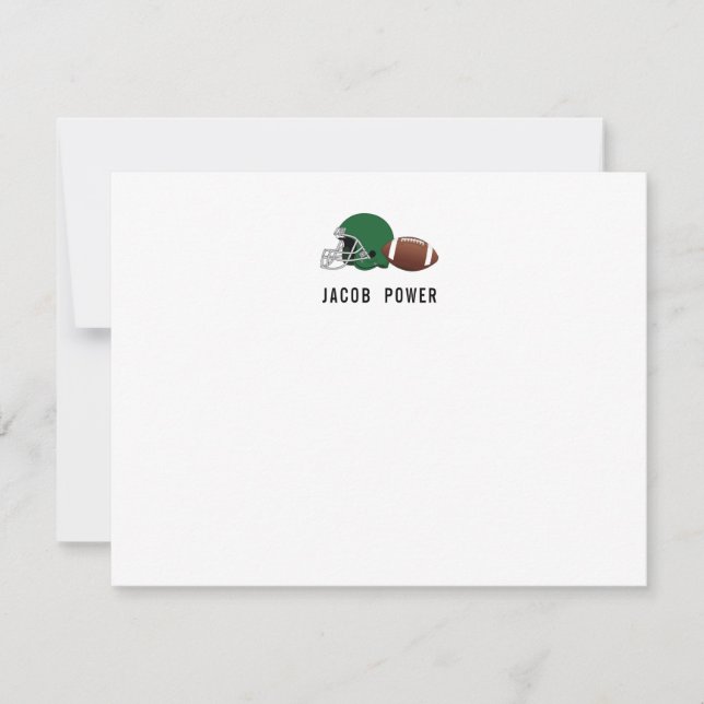 Carte De Correspondance Football Personnalisé Monogramme Incitatifs (Devant)