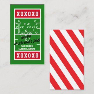 Carte De Correspondance Football personnalisé Valentine's Day Cards