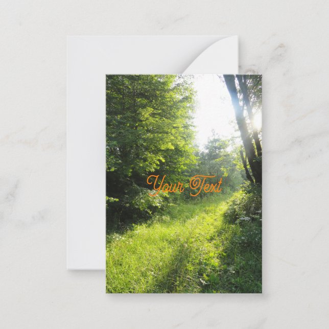 Carte De Correspondance Forêt verte personnalisée (Devant)