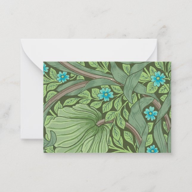 Carte De Correspondance Forget-Me-Nots, Wallpaper de William Morris (Devant)