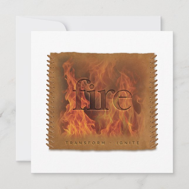 Carte De Correspondance Four Elements - FIRE - Personalized Notecard (Devant)