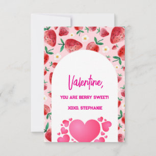 Carte De Correspondance Fraise Berry Sweet Kids Valentines Day