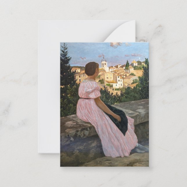 Carte De Correspondance Frederic Bazille - La robe rose (Devant)