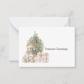 Carte De Correspondance French Bulldog Holiday Card