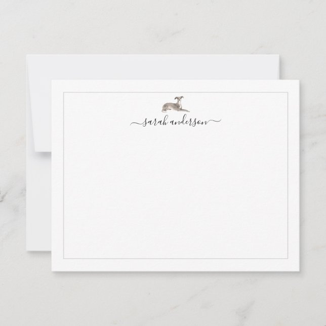 Carte De Correspondance Frontière italienne Greyhound Personnalisée (Devant)