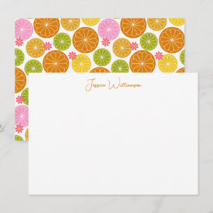 Carte De Correspondance Fruit géométrique mignon Nom de la papeterie perso