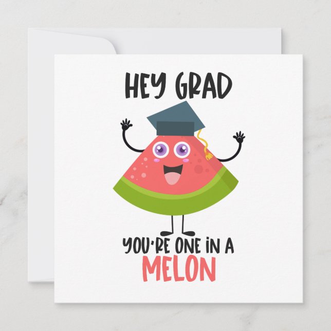 Carte De Correspondance Funny Melon Pun Graduation (Devant)